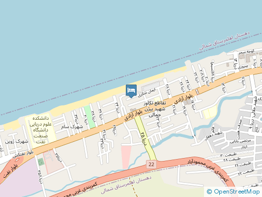 هتل آپارتمان سیب محمودآباد روی نقشه