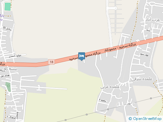 هتل آپارتمان اسپینل محمودآباد روی نقشه