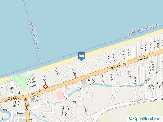 هتل آپارتمان ترنج محمودآباد روی نقشه