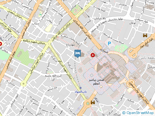 هتل آپارتمان آبنوس مشهد روی نقشه