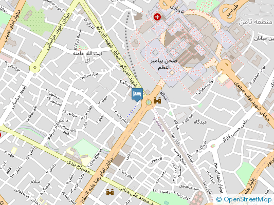 هتل آپارتمان آراس مشهد روی نقشه