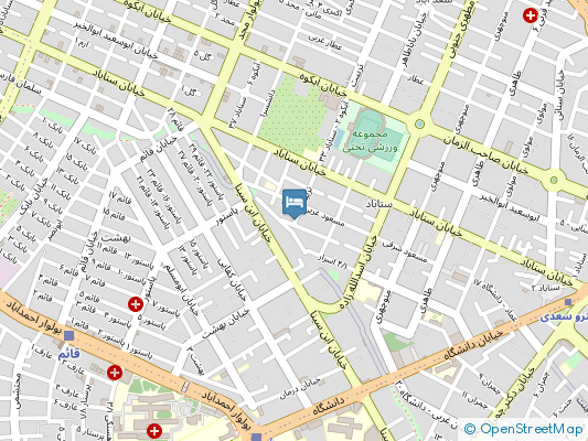هتل آریا مشهد روی نقشه
