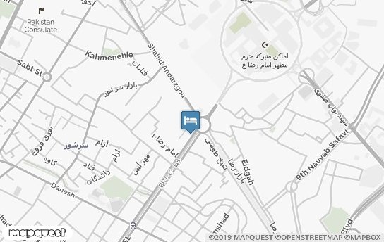 خانه مسافر عطاران مشهد روی نقشه