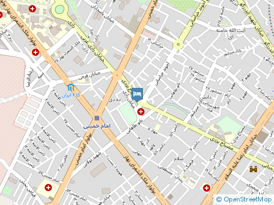 هتل آپارتمان آذر مشهد روی نقشه