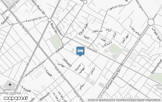 خانه مسافر باقر نژاد مشهد روی نقشه