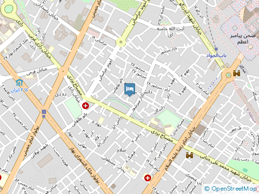 واحد اقامتی زائرسرا باقرالعلوم (ع) مشهد روی نقشه