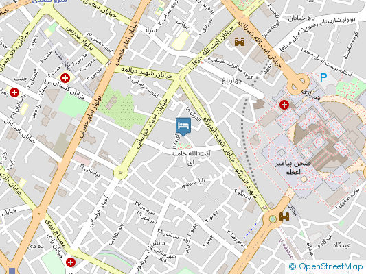 هتل آپارتمان بهاران مشهد روی نقشه