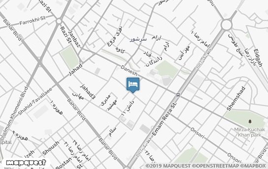 هتل آپارتمان بهبودی مشهد روی نقشه