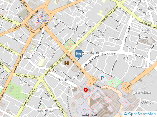 هتل آپارتمان بهشت هشتم مشهد روی نقشه