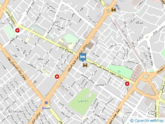 هتل آپارتمان داریوش مشهد روی نقشه