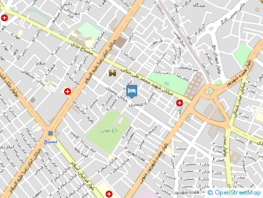 هتل ارم مشهد روی نقشه