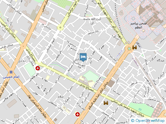 هتل آپارتمان اصفهانی مشهد روی نقشه