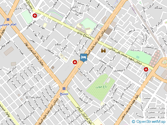 هتل فانوس دریا مشهد روی نقشه