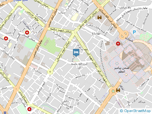 هتل فیروزه مشهد روی نقشه