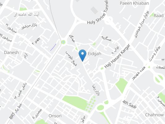 مهمانپذیر قائم مشهد روی نقشه