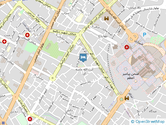 هتل گلسایزد مشهد روی نقشه