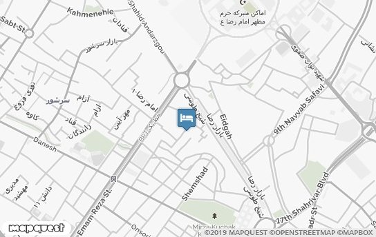 هتل آپارتمان حکیم مشهد روی نقشه