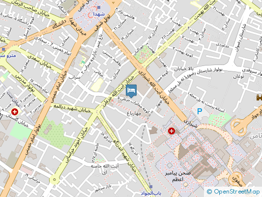 هتل آپارتمان حاتم مشهد روی نقشه