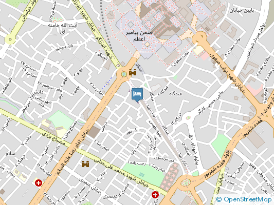 هتل آپارتمان جزیره مشهد روی نقشه