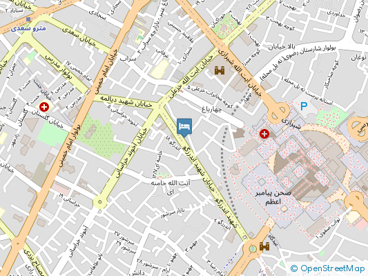 هتل جنت مشهد روی نقشه