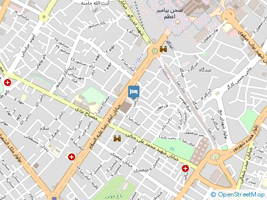 مهمانپذیر کامرانیه مشهد روی نقشه