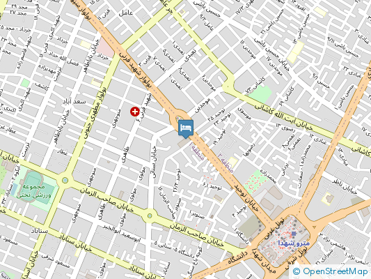 هتل خانه سبز مشهد روی نقشه