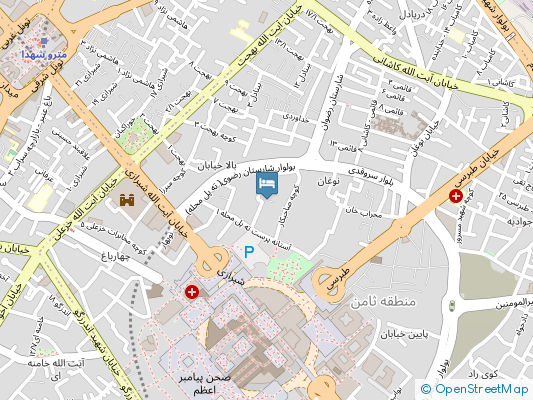 هتل مدینه مشهد روی نقشه