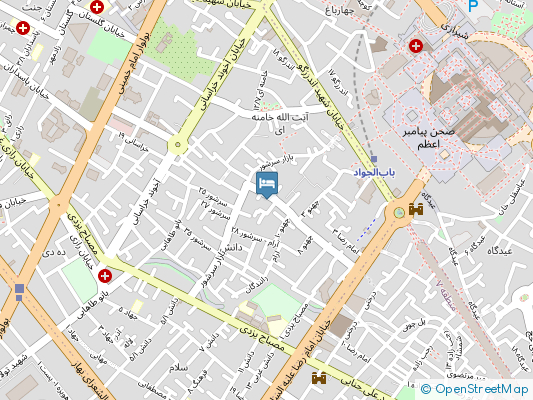 خانه مسافر مهداوی مشهد روی نقشه