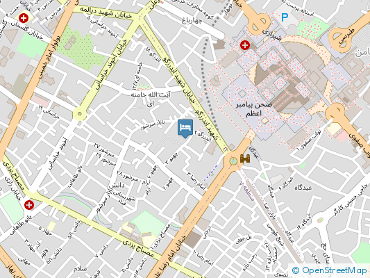 هتل آپارتمان مهسان مشهد روی نقشه