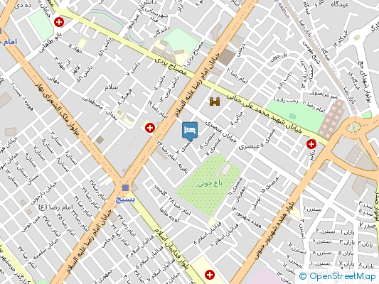 هتل آپارتمان مهتاب نو مشهد روی نقشه