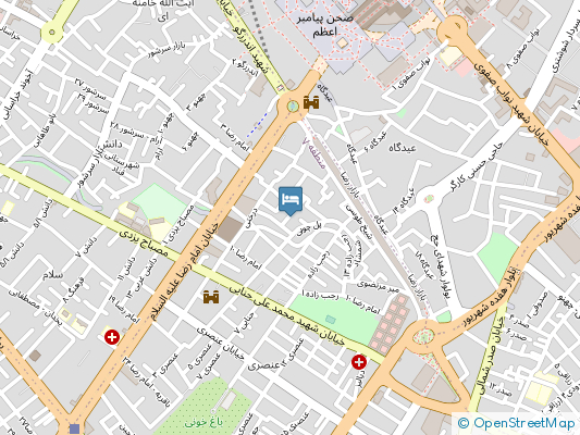 هتل آپارتمان مارال مشهد روی نقشه