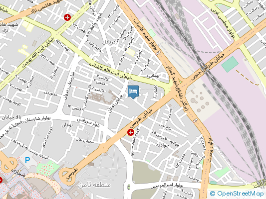  مرجان مشهد روی نقشه