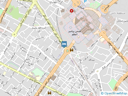  مشهد مقدس مشهد روی نقشه