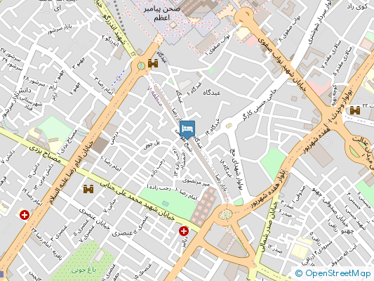 هتل آپارتمان محب مشهد روی نقشه