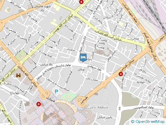  محبان الرضا (ع) مشهد روی نقشه