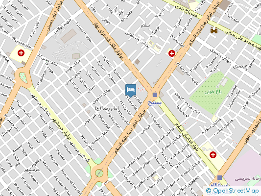 هتل مونا مشهد روی نقشه