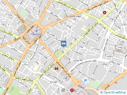 هتل آپارتمان موعود مشهد روی نقشه