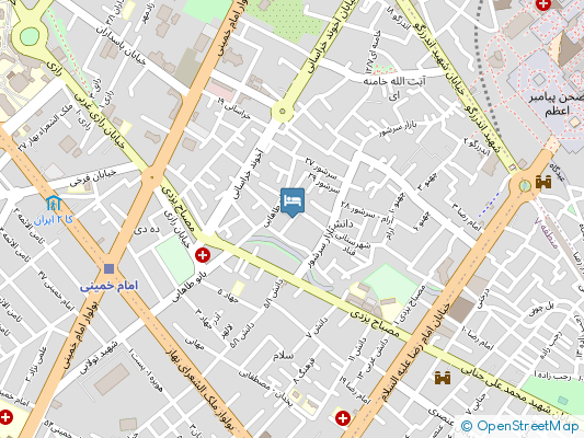 هتل آپارتمان نجمه مشهد روی نقشه