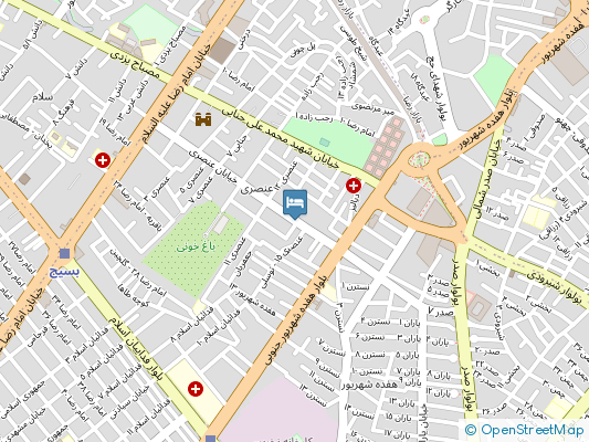  نگین شرق مشهد روی نقشه