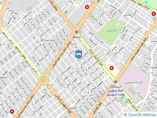 خانه مسافر نوری مشهد روی نقشه