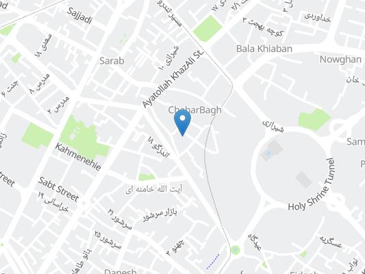 هتل آپارتمان پنجره فولاد مشهد روی نقشه