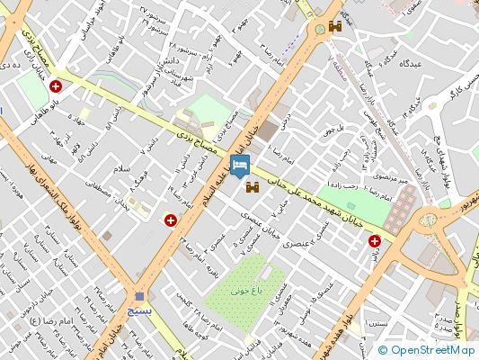 هتل آپارتمان پگاه مشهد روی نقشه