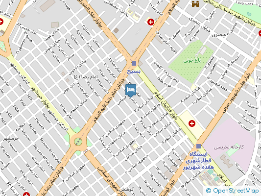 هتل آپارتمان پویا مشهد روی نقشه