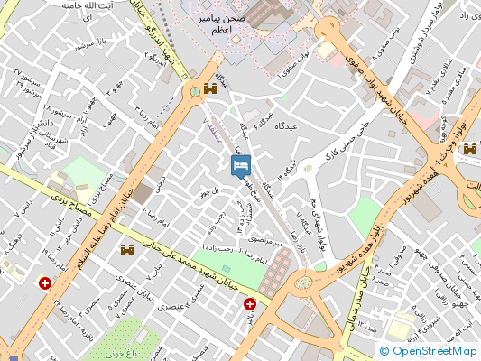 هتل آپارتمان قطیف مشهد روی نقشه