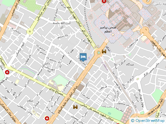 مهمانپذیر صفوی مشهد روی نقشه