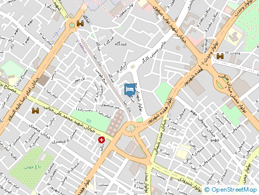 هتل آپارتمان سحر مشهد روی نقشه