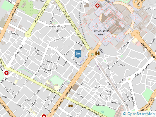 هتل سجادیه مشهد روی نقشه