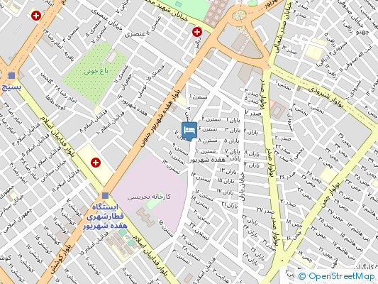 واحد اقامتی سما مشهد روی نقشه