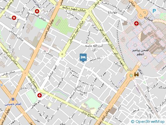 هتل شمس مشهد روی نقشه