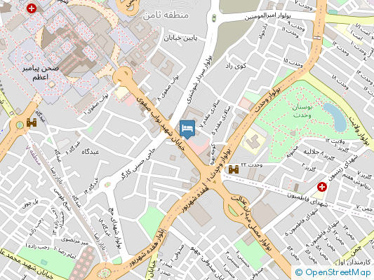 هتل آپارتمان سروش2222 مشهد روی نقشه